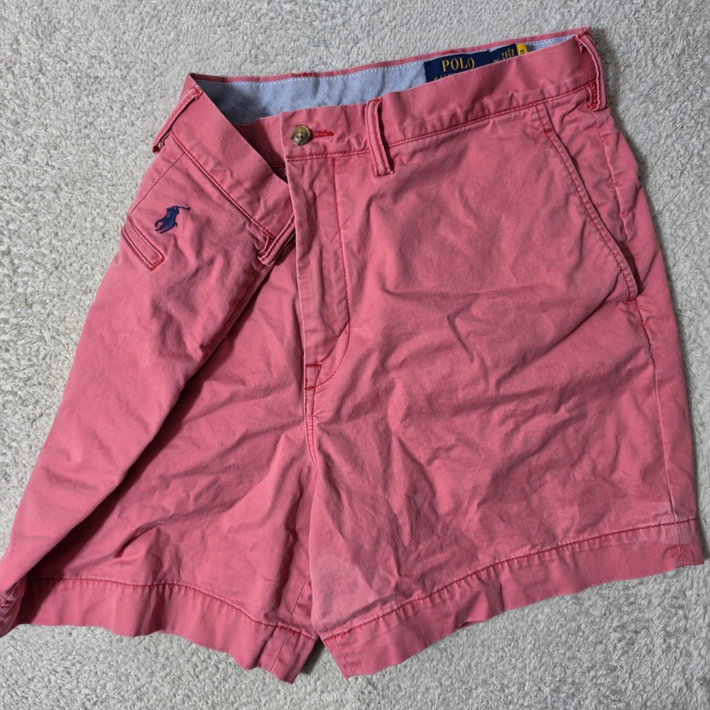 Polo Ralph Lauren Shorts Mens 36/6 Salmon Pink Classic Fit Stretch 6"